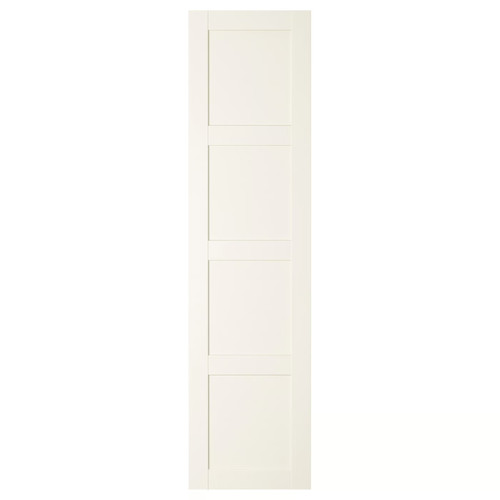 BERGSBO Door with hinges, white, 50x195 cm