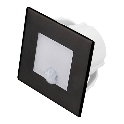 DPM LED Staircase Lamp with PIR Sensor 1.2W 4000K IP20, square, matt black