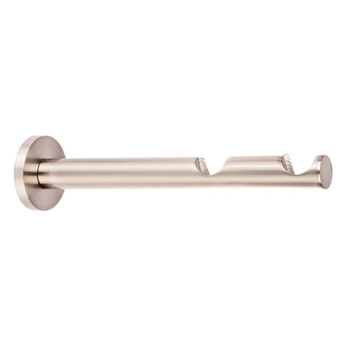 Double Curtain Pole Bracket Coloursl 19 mm, straight, nickel