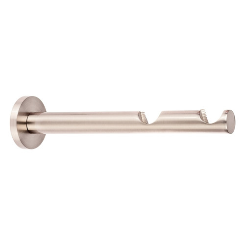 Double Curtain Pole Bracket Coloursl 19 mm, straight, nickel