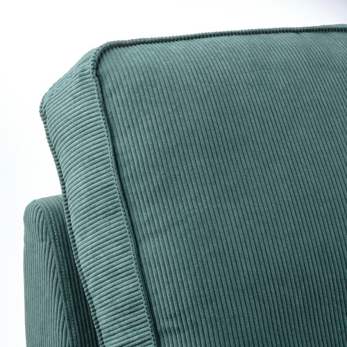 KIVIK Corner sofa, 6-seat w chaise longue, Kelinge grey-turquoise