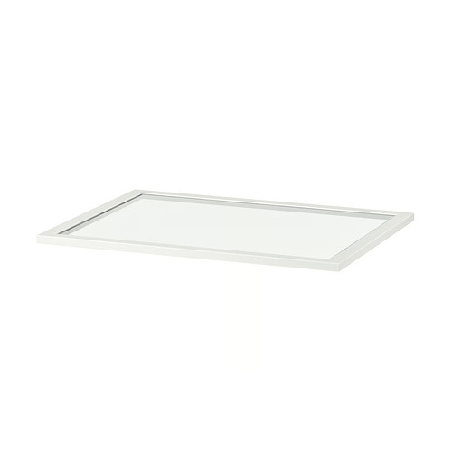 KOMPLEMENT Glass shelf, white, 75x58 cm