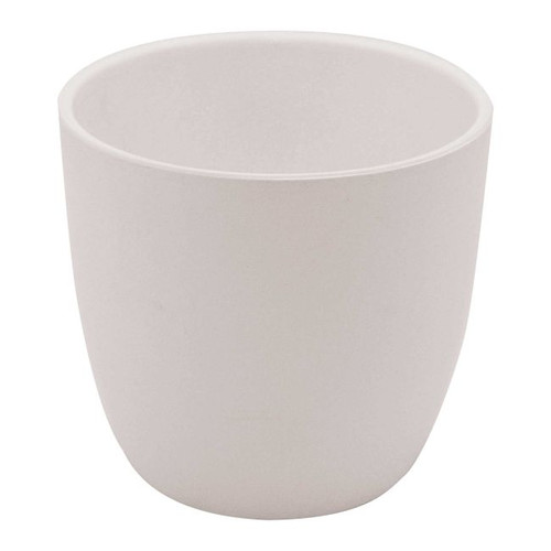 GoodHome Plant Pot Cover Emi 13.5cm, white