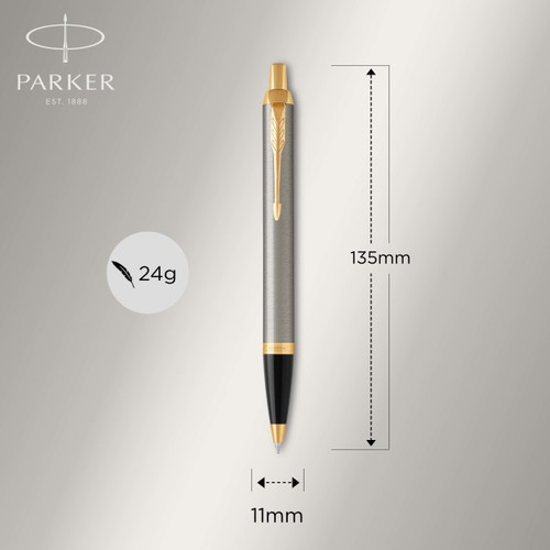 Parker Gift Set Rollerball Pen & Ballpoint Pen IM Steel GT