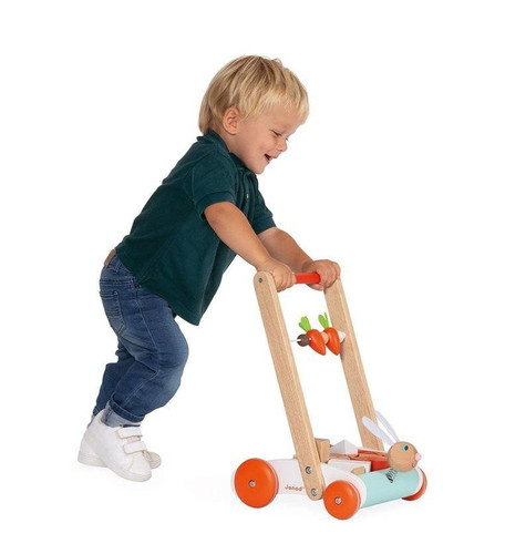 Janod Wooden blocks with cart 3+