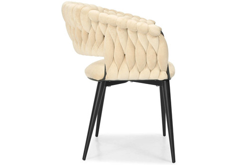 Glamour Chair IRIS LUX, black-beige