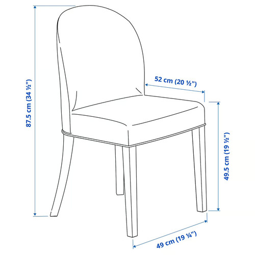 ROSENTORP Chair, Tibbleby beige-grey/black