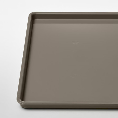 KUGGIS Lid, dark grey-beige, 26x35 cm
