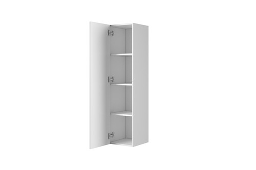 Bathroom Wall-mounted High Cabinet MDF Nicole 140cm, matt white