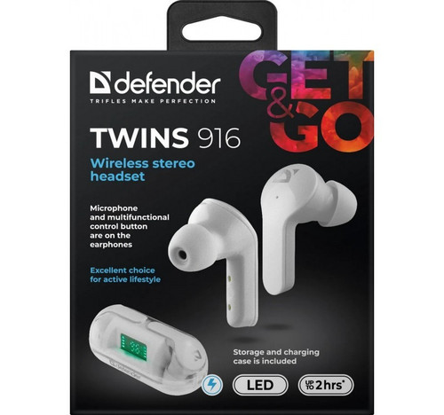 Defender Headphones Earphones TWINS 916
