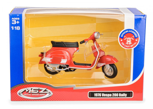 Scooter MSZ 1:18 1976 Vespa 200 Rally, red, 3+