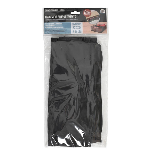 Space-Saving Underwear Organizer, black