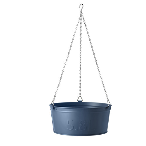 ÅKERBÄR Hanging planter, in/outdoor dark blue, 27 cm