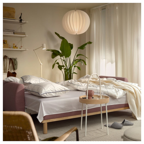 GRUNNARP 3-seat sofa-bed, Gunnared light brown-pink
