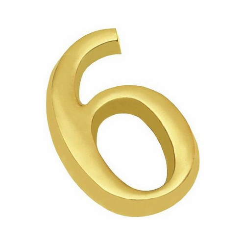 Self Adhesive House Digit "6/9" 50 mm, gold
