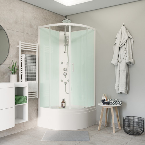 Hydromassage Shower Cabin Onega 85 cm, white