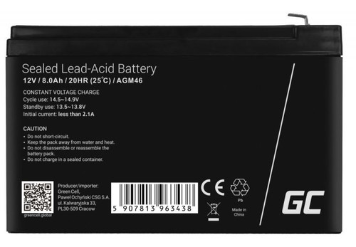 GreenCell Battery Sealed Lead-acid AGM VRLA 12v 8Ah