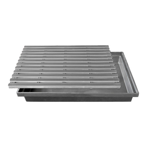 Door Mat 400 x 600 mm, aluminium/rubber