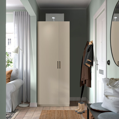 PAX / FORSAND Wardrobe combination, grey-beige/grey-beige, 75x60x201 cm