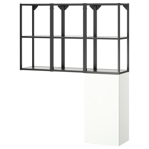 ENHET Storage combination, anthracite/white, 120x32x150 cm