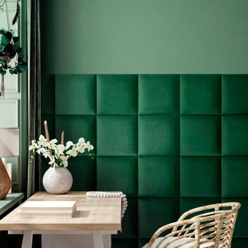 Upholstered Wall Panel Stegu Mollis Square 30 x 30 cm, green