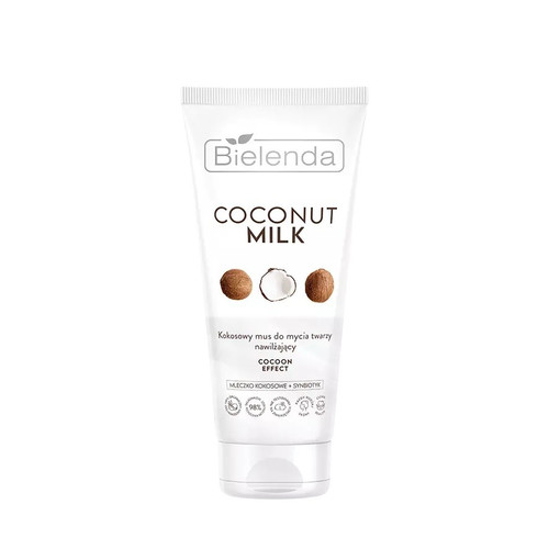 Bielenda Coconut Milk Coconut Face Cleansing Mousee, Moisturizing Cocoon Effect 99% Natural Vegan 135g