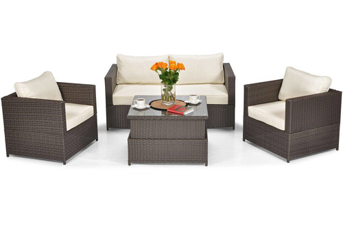 Outdoor Furniture Set MALAGA COMFORT, brown