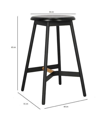 Bar Stool Aldo, black