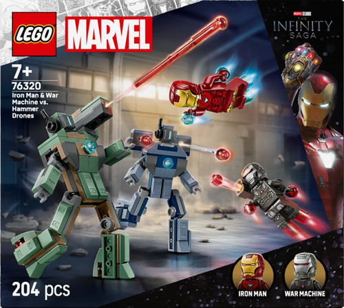 LEGO Marvel Iron Man & War Machine vs. Hammer Drones 76320 7+