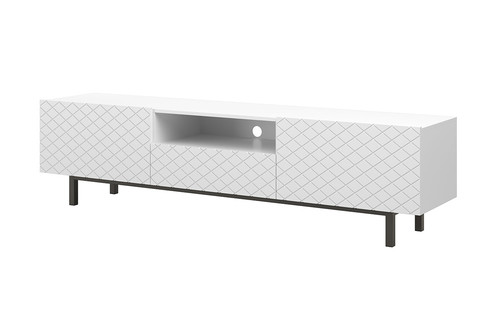 TV Cabinet Scalia II 190, matt white, black legs