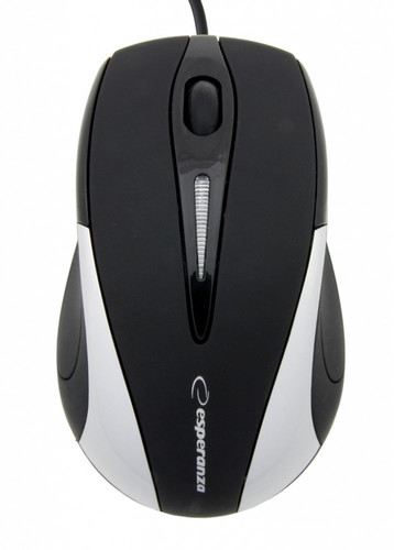 Esperanza Wired Optical Mouse SIRIUS EM102S USB, black-white