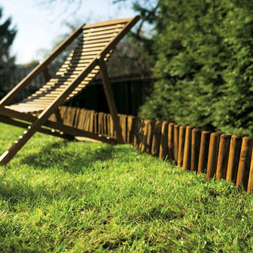 Garden Edging Log Roll 180 x 15 cm fi 23 x 46 mm, brown