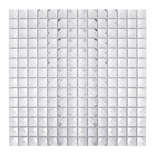 Glass Mosaic Tile Diamond 30.5 x 30.5 cm, big, silver, 1pc