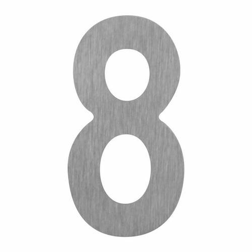 Self Adhesive House Digit "8" 50 mm, inox