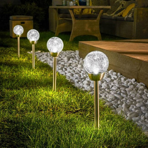 Solar Garden LED Lamp 5000K, broken glass