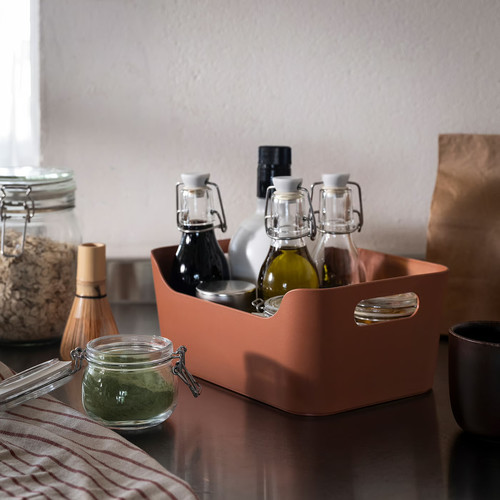 UPPDATERA Box, red-brown, 24x17 cm