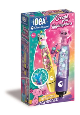 Clementoni IDEA Create Your Highlighters: Trendy Animals 6+
