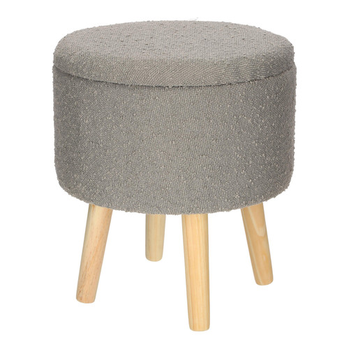 Stool with Storage L Neely, light grey