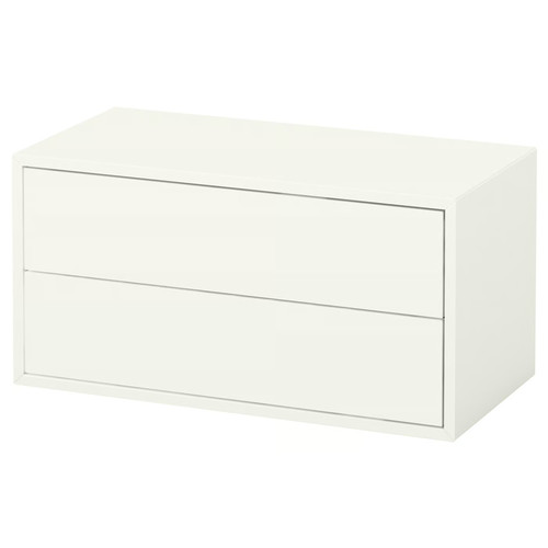 EKET Cabinet with 2 drawers, white, 70x35x35 cm