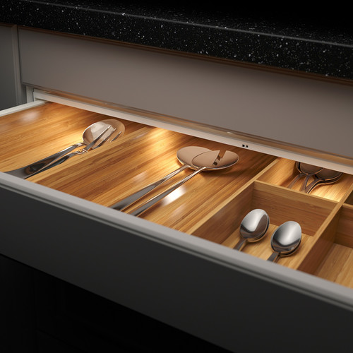 MITTLED LED kitchen drawer lighting w sensor, 76 cm, white