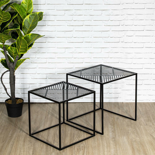 Nesting Tables Set of 2 Intesi Riga S