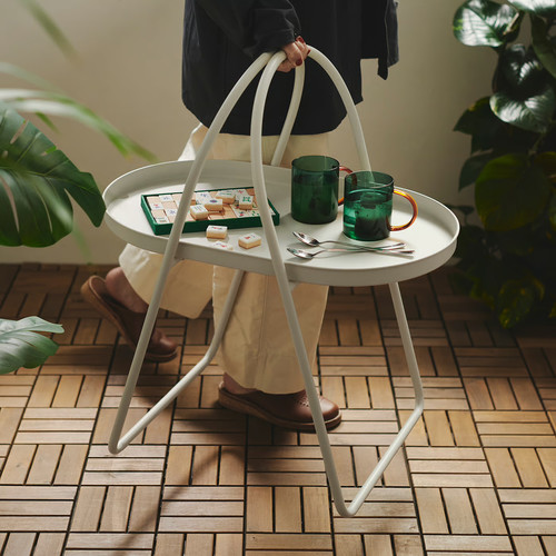 MÅBÄRSSKÄR Coffee table, outdoor indoor/white, 61x41 cm