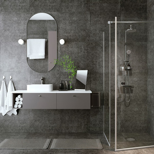 BROGRUND Shower set with thermostatic mixer, chrome-plated