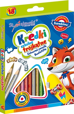 Bambino School Coloured Pencils Triangular 18pcs
