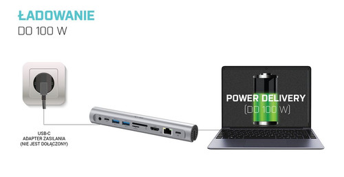 i-tec Metal Notebook Cooling Pad with USB-C Docking Station