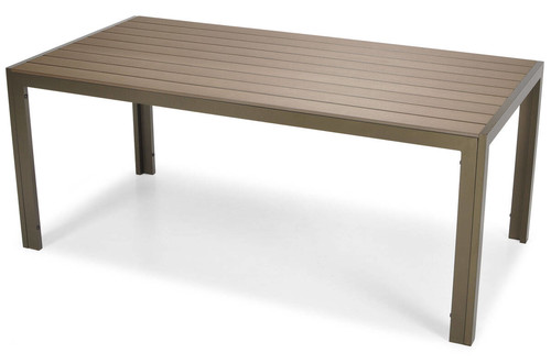 Large Outdoor Dining Table MODENA 180, aluminium, brown