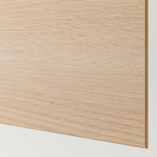 MEHAMN Pair of sliding doors, double sided/white stained oak effect white, 150x236 cm