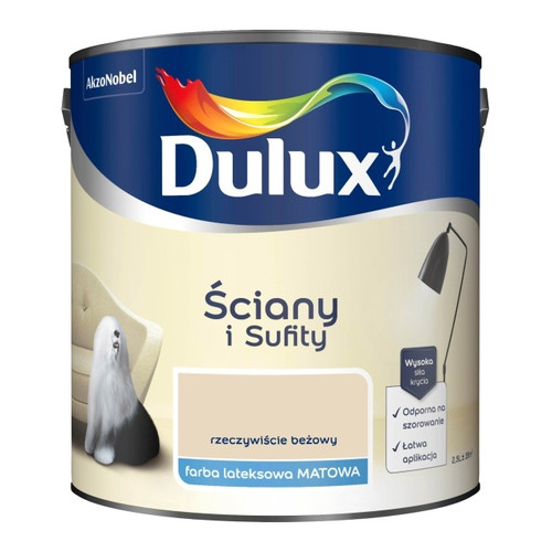 Dulux Walls & Ceilings Matt Latex Paint 2.5l actually beige