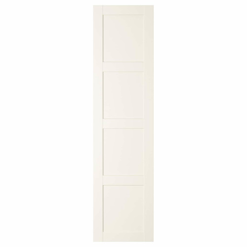 BERGSBO Door with hinges, white, 50x195 cm