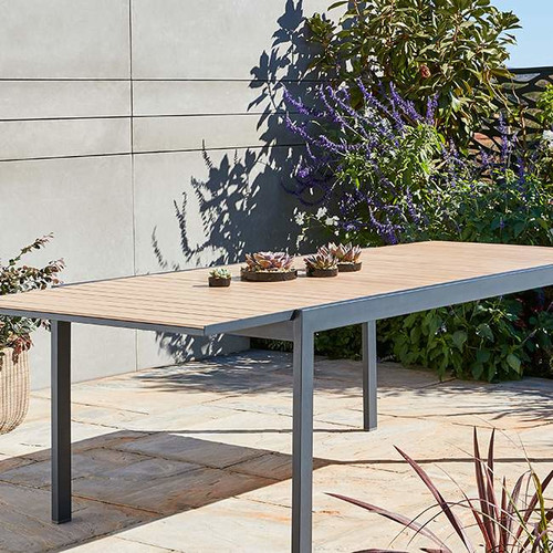 Garden Table Extendable Morlaix 180/270x100cm, dark grey-brown